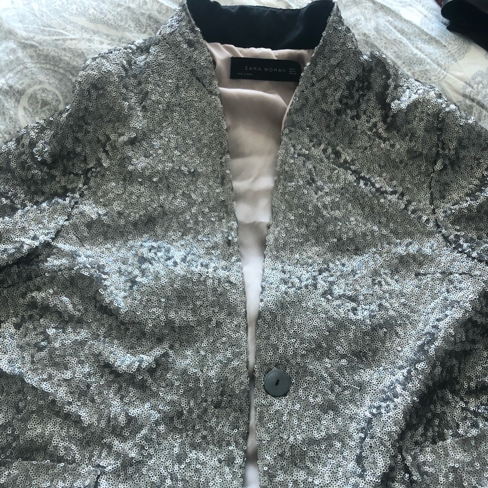 Zara plated blazer